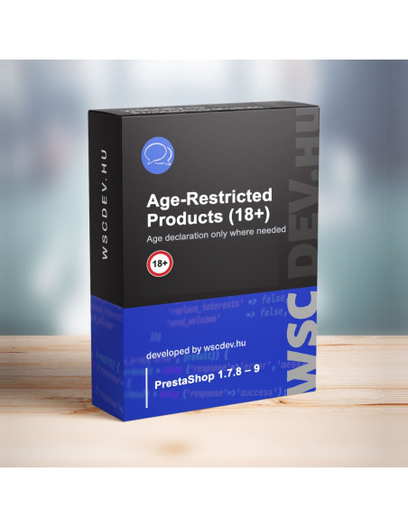 PrestaShop 18+ korhatár modul – nagykorúsági nyilatkozat | WSC Dev