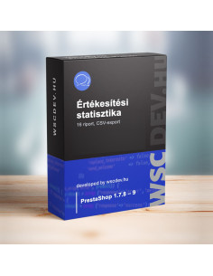 PrestaShop Értékesítési Statisztikák – 16 riport és CSV export