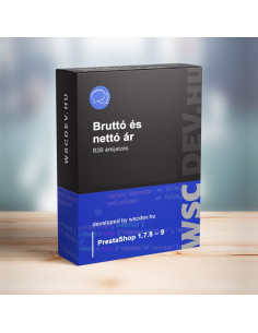 PrestaShop bruttó és nettó ár megjelenítés modul
