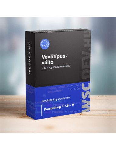 PrestaShop vevőtípus váltó – magánszemély vagy cég